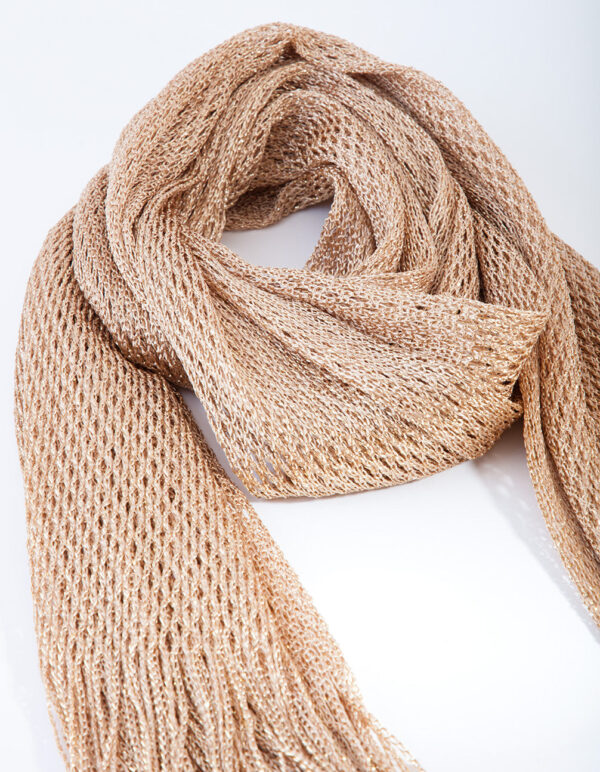 Gold Long Drape Scarf - Image 2