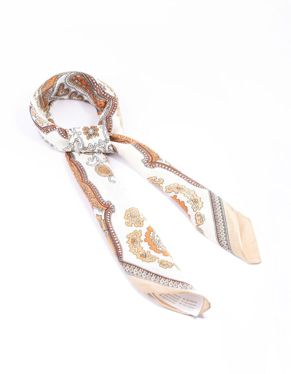Brown Fabric Western Scarf