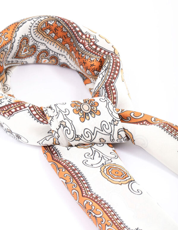 Brown Fabric Western Scarf - Image 2