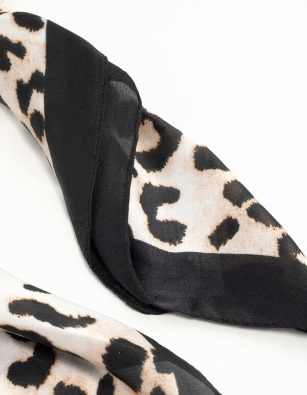 Leopard Fabric Satin Scarf - Image 3