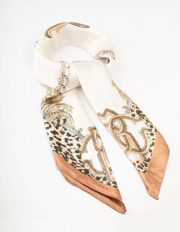 Leopard & Fabric Scarf