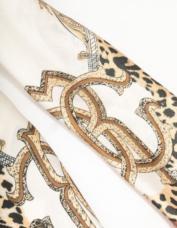 Leopard & Fabric Scarf - Image 3