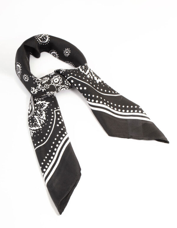 Classic Black  Fabric Scarf