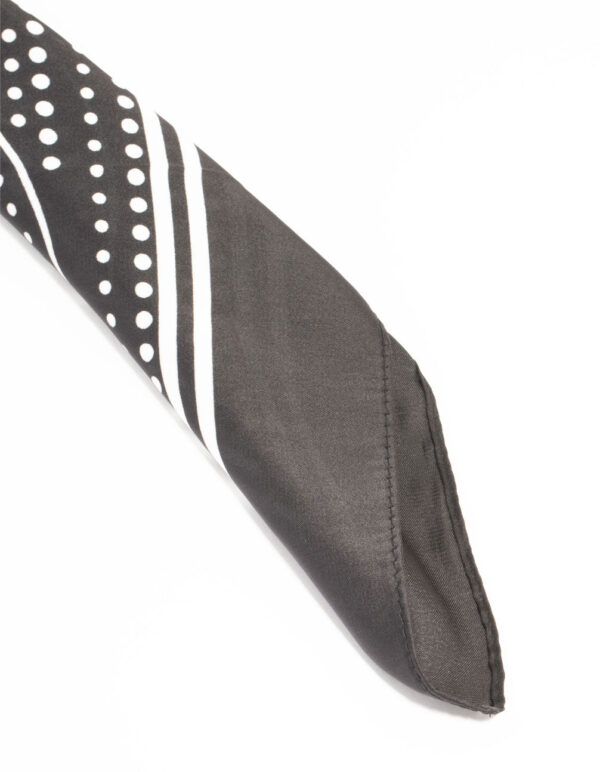 Classic Black  Fabric Scarf - Image 3