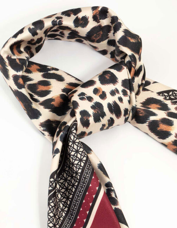 Leopard Border Fabric Scarf - Image 2