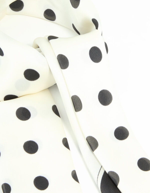 Polka Dot Print Fabric Scarf - Image 2